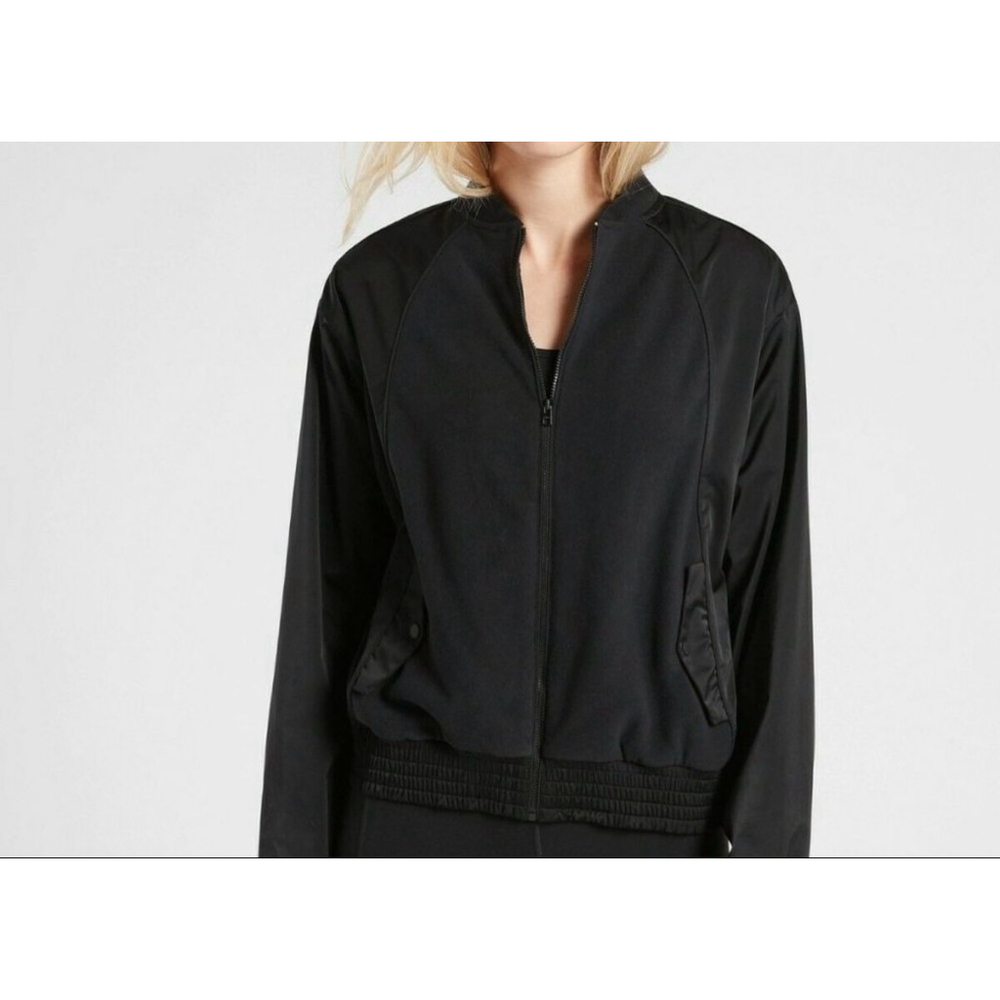 NWT Athleta Zion Microfleece Full Zip Black Size Small